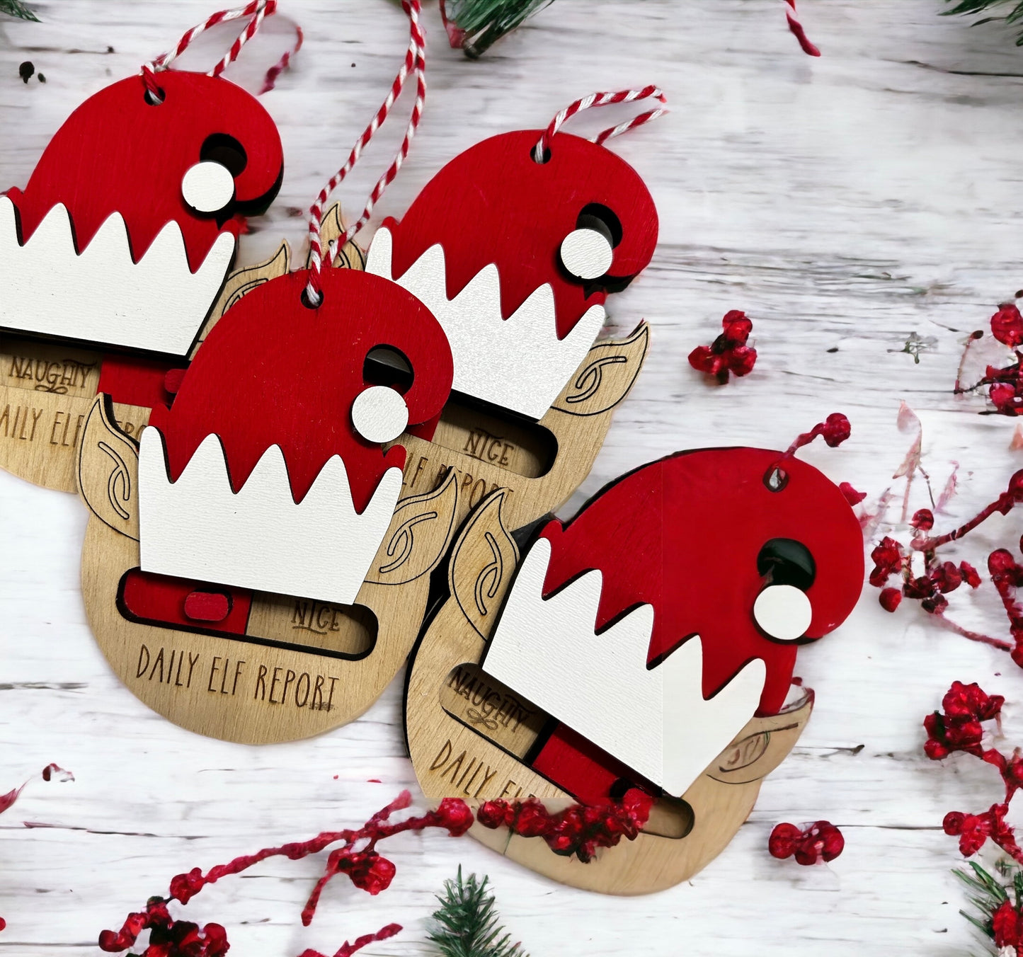 Elf naughty/nice ornament