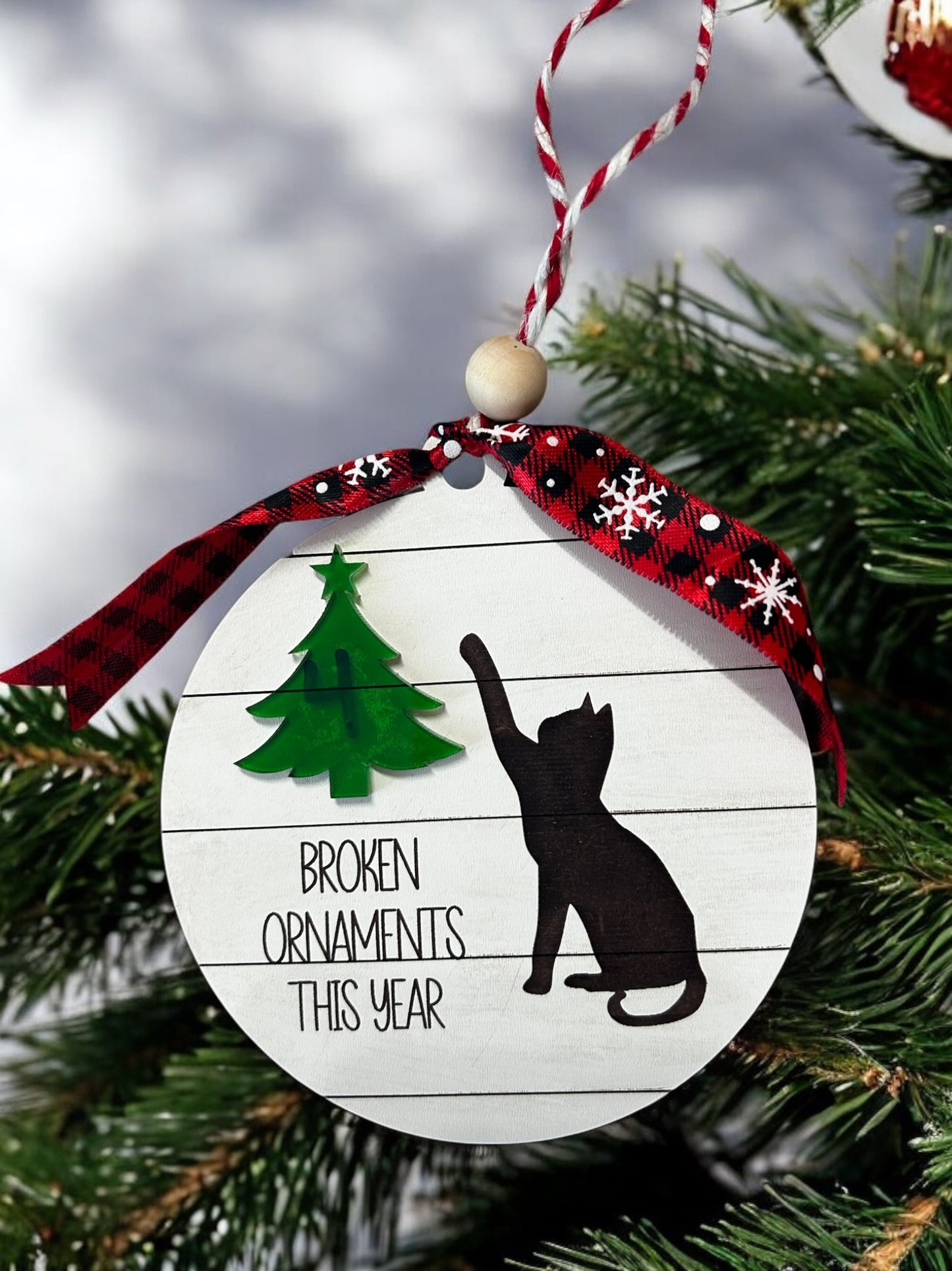 Funny Cat broken ornaments