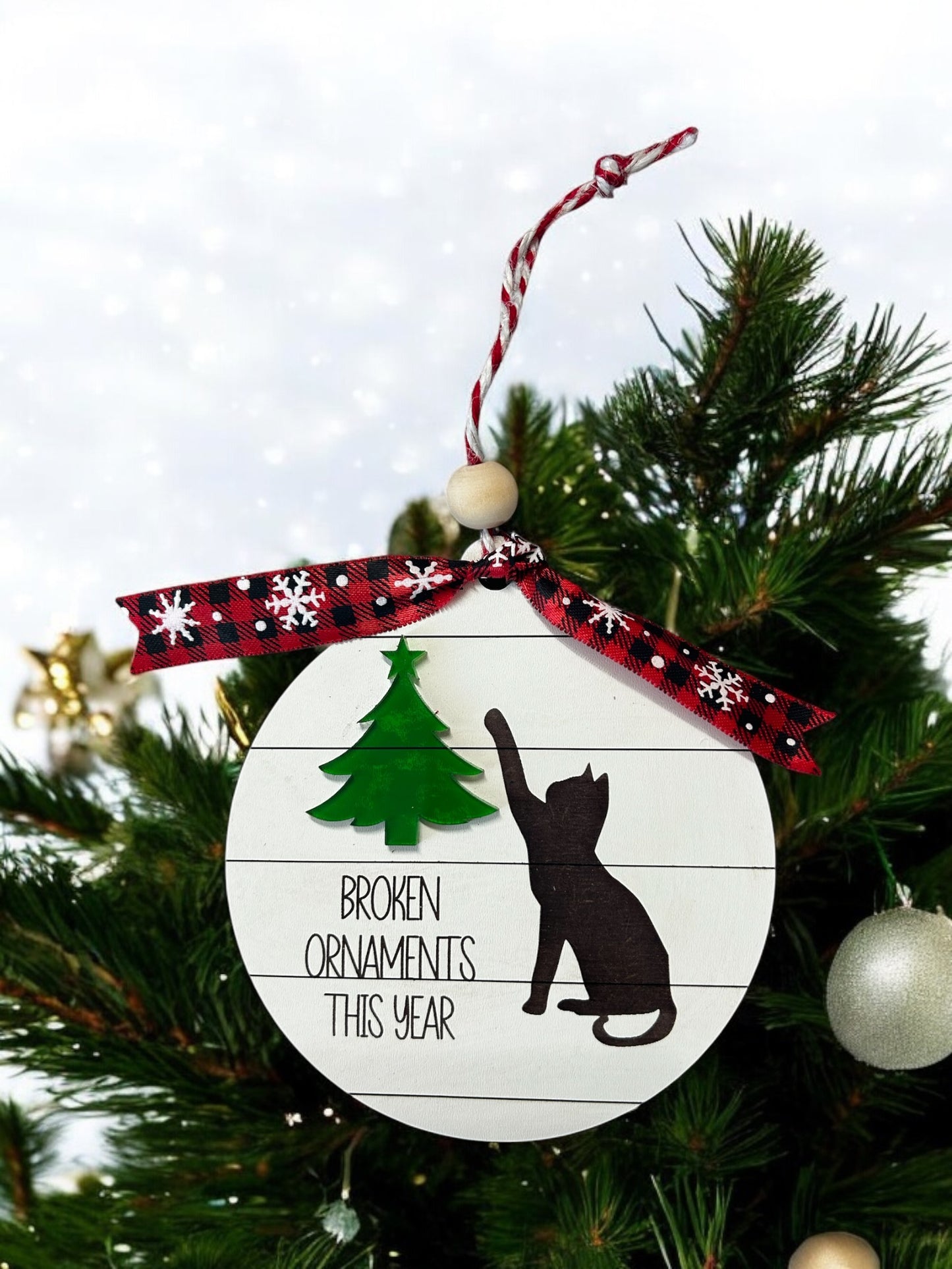 Funny Cat broken ornaments