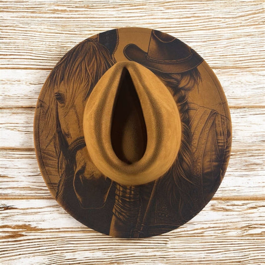 Cowgirl and horse